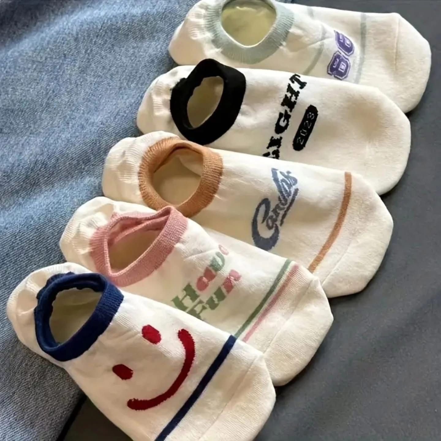 سيت جوراب قدم سمايل 5 نقشات